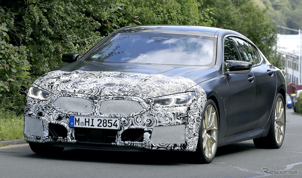 BMW 8シリーズグランクーペ 改良新型プロトタイプ（スクープ写真）