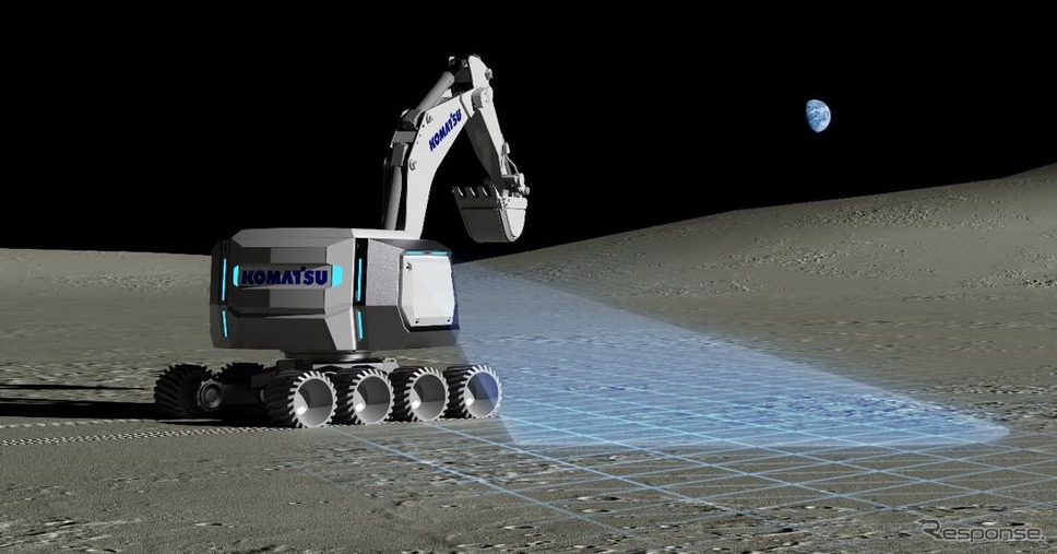 デジタルツイン技術を活用した月面建設機械への適応（イメージ）