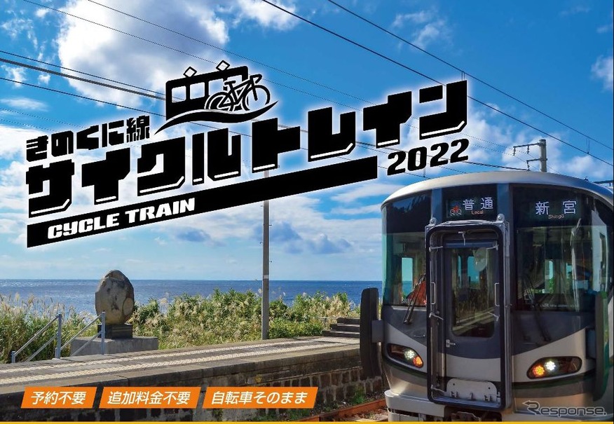 実証実験中の9月1日～11月15日は、半数以上の利用者が和歌山県在住者で、ほとんどがサイクリング目的だったという、きのくに線サイクルトレイン。