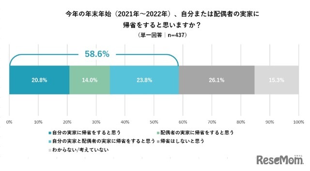 今年の年末年始(2021年~2022年)の帰省予定について