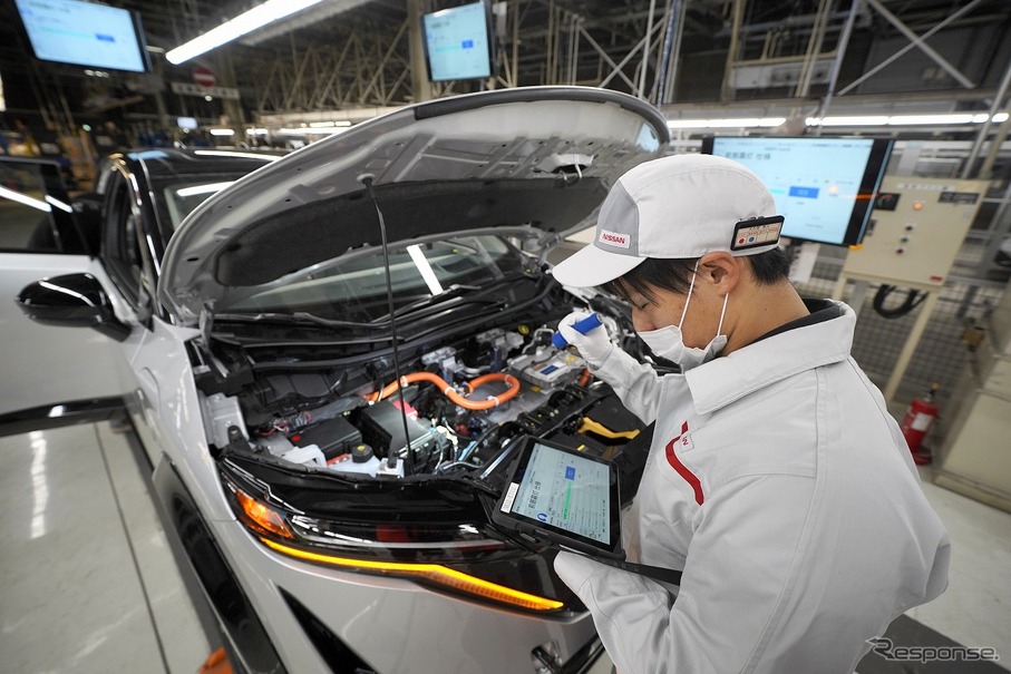 完成検査（参考画像：日産自動車栃木工場）