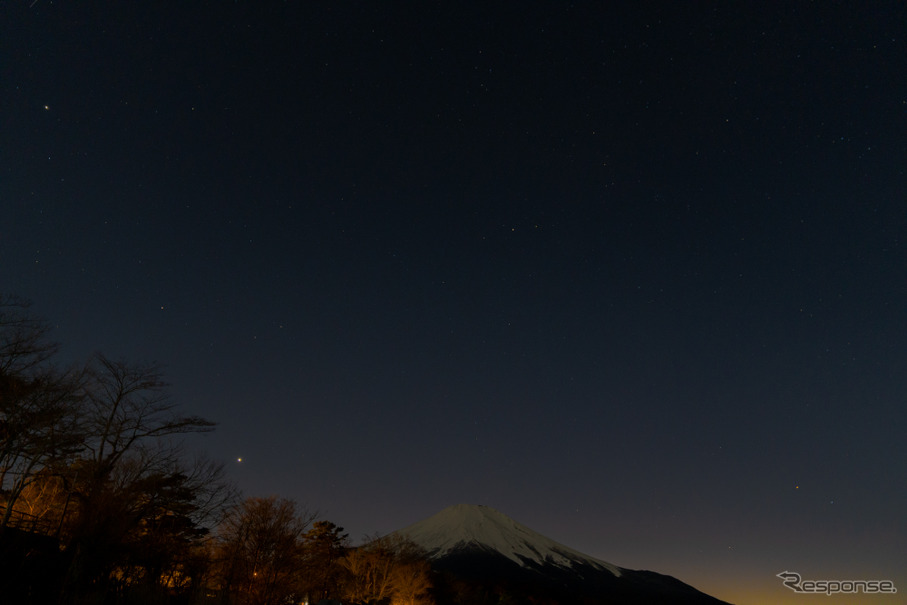 富士山と星空