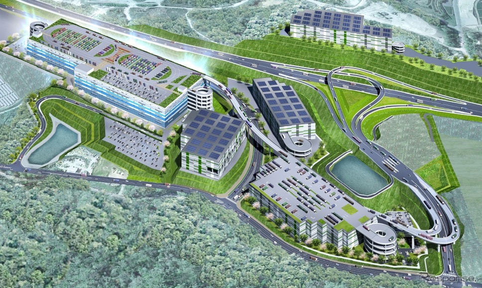 高速道路 IC 直結型次世代基幹物流施設（完成予想イメージ）