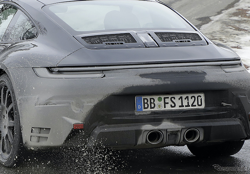 ポルシェ 911 クーペ&カブリオレ 改良新型プロトタイプ（スクープ写真）