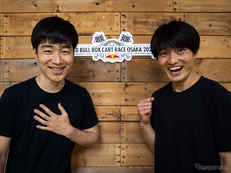 CMで開催告知と参加募集を呼び掛ける二人は、イベント当日自分達の手作りカートで参加