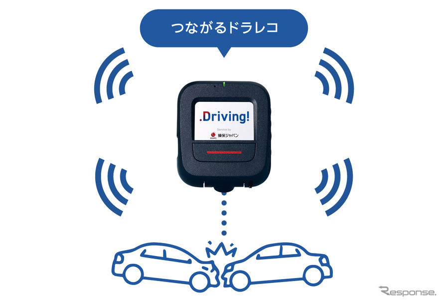 損保ジャパンの『.Driving!（ドライビング）』で使われるドライブレコーダー。