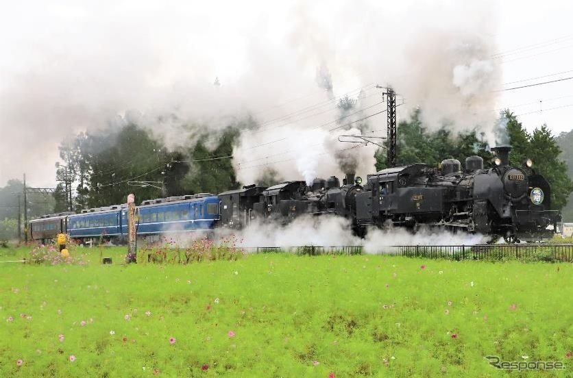 2021年10月にC11 325とC11 207により行なわれた重連運転。