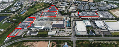 太陽光発電設備を導入するカワサキモータースのタイ工場