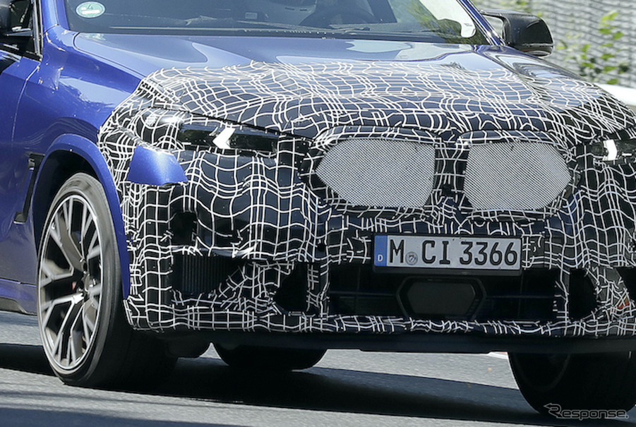BMW X6M 改良新型プロトタイプ（スクープ写真）