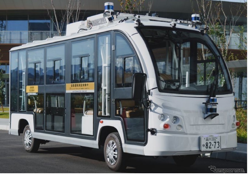 実証実験で使用する自動運転バスのイメージ
