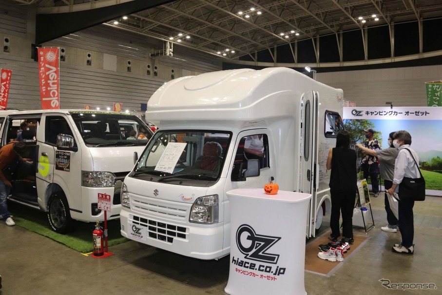 軽トラベースのキャブコン・キャンピングカー（横浜キャンピングカーショー2022）