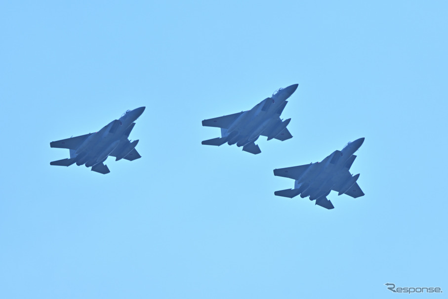 航空自衛隊 F-15DJによるフライパス