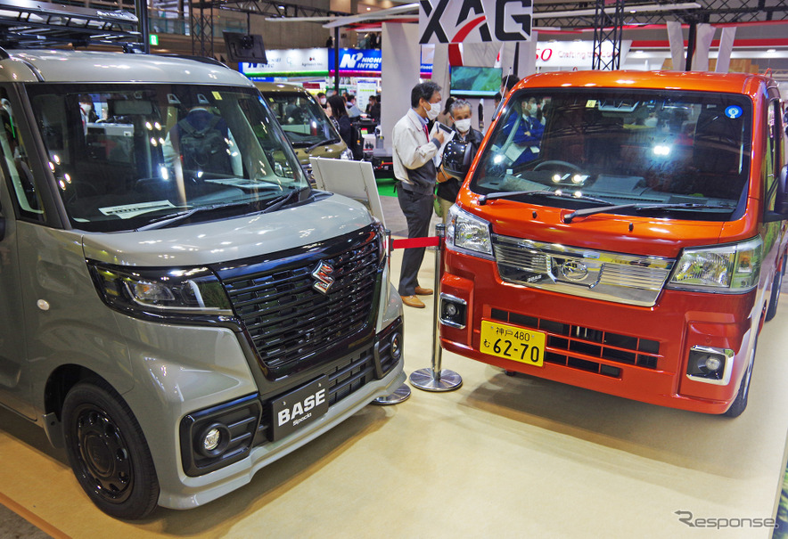スズキとダイハツが農業分野でタッグ。「第9回国際スマート農業EXPO」では2社の軽商用車がブースに並んだ。