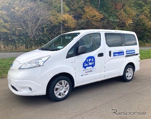オンデマンド相乗交通で実証運行する車両