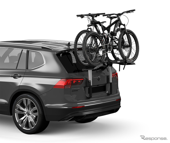 自転車を確実に積載、SUV・ハッチバック向けトレー式キャリア 自転車を確実に積載、SUV・ハッチバック向けトレー式キャリア