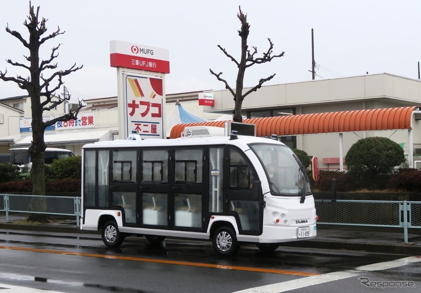 高蔵寺ニュータウンを走る自動運転小型バス