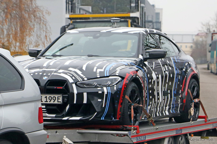 BMW M社が開発する4モーターEVのプロトタイプ（スクープ写真）