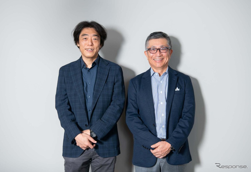 ソニー・ホンダモビリティ 代表取締役社長兼COOの川西泉氏（左）と代表取締役会長兼CEOの水野泰秀氏（右）
