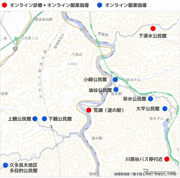 移動診療の巡回場所