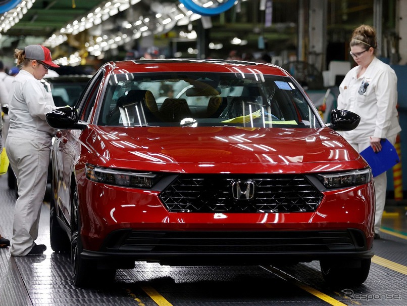 ホンダの米国オハイオ州メアリーズビル工場で生産を開始した新型 アコード
