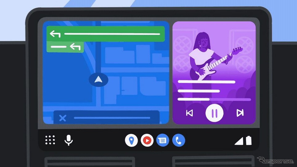 Google「Android Auto」のアップデート版のイメージ