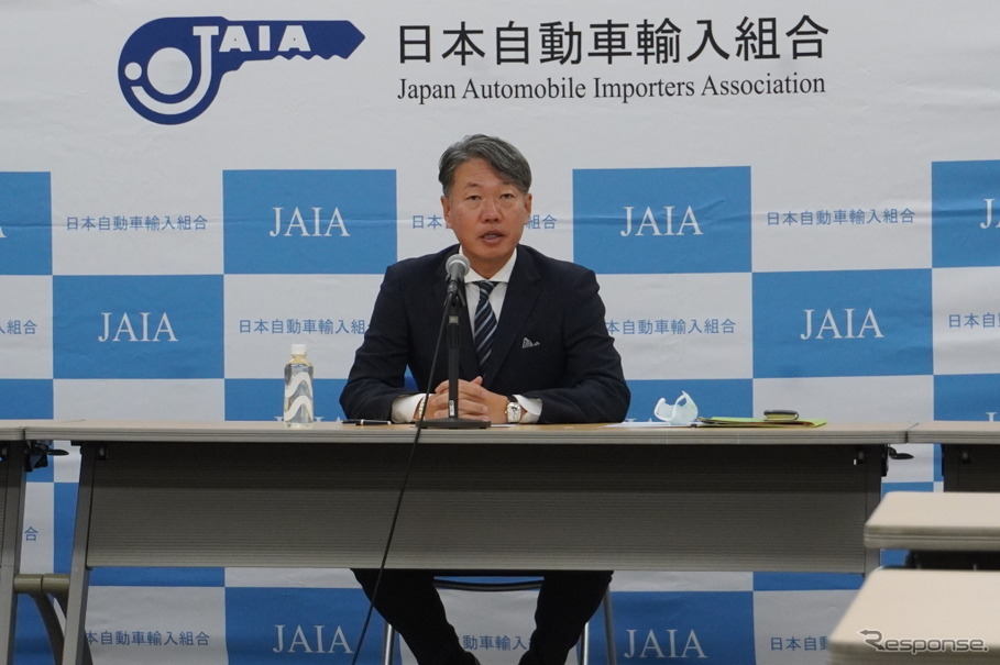 日本自動車輸入組合の上野金太郎理事長