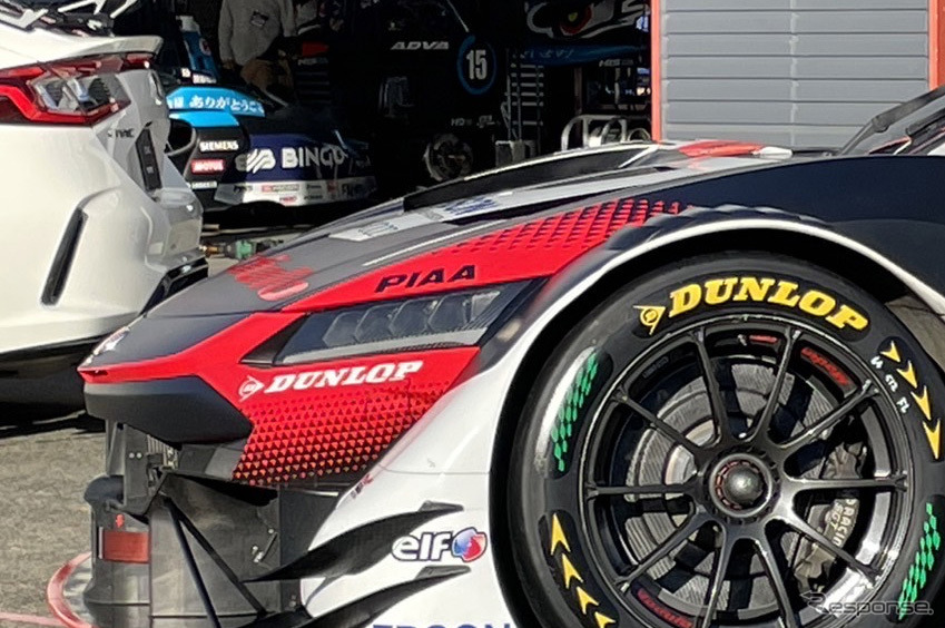 Modulo Nakajima RacingのNSX-GTに装着したサステナブル原材料比率を高めたレースタイヤ