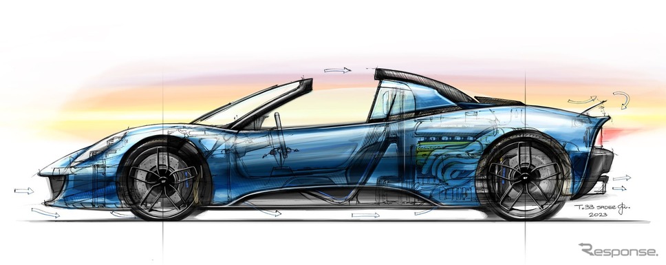 ゴードン・マレー T.33 スパイダー のスケッチ