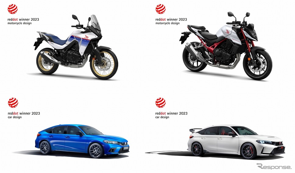 XL750トランザルプ（欧州仕様車）/ホンダ CB750ホーネット（海外専用モデル）/ホンダ シビック e:HEV（欧州仕様車）/ホンダ シビック タイプR（欧州仕様車）