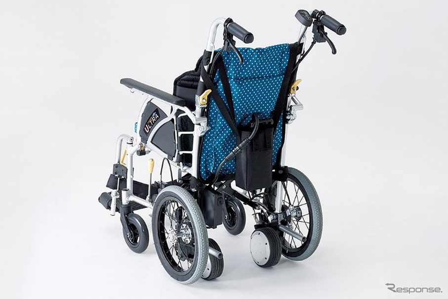 介助用車いす電動アシストユニット「軽e（かるいー）」 日進医療器「ウルトラシリーズ NAH-U2W」搭載タイプ