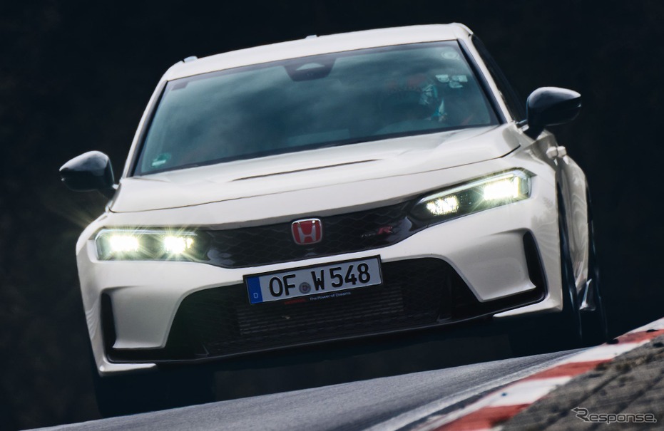 ホンダ・シビック・タイプR 新型のニュル・タイムアタック仕様。これと同じ仕様が「タイプR‐S」になる予定