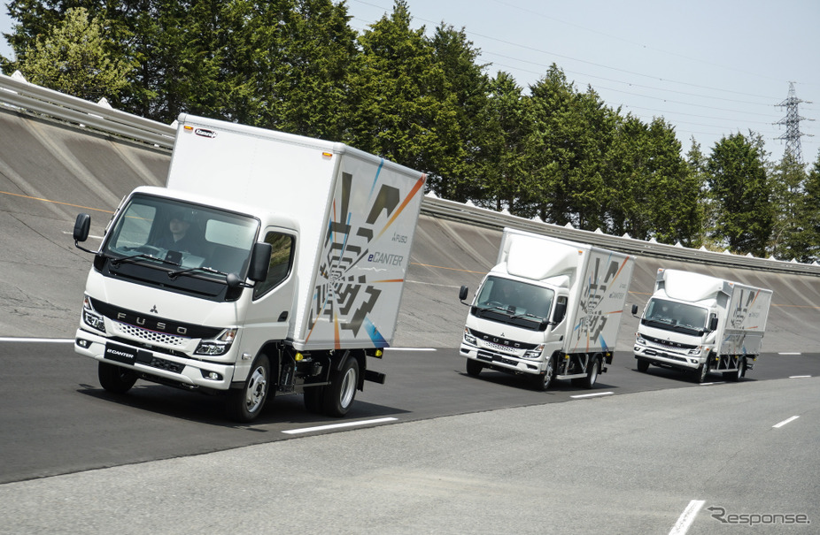 三菱ふそう eキャンター 新型に試乗。3サイズのバッテリー搭載車を試した。