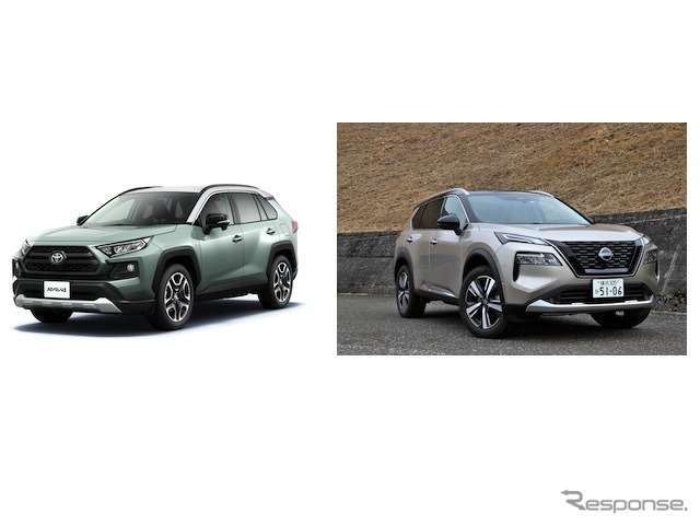 RAV4(左)とエクストレイル