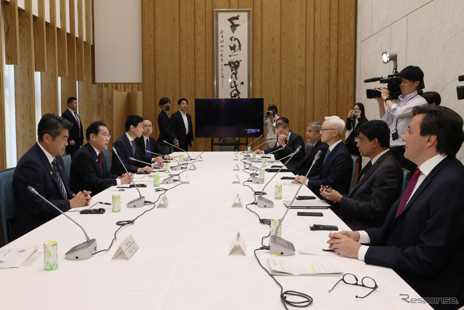 グローバル半導体メーカートップと日本政府の意見交換の様子