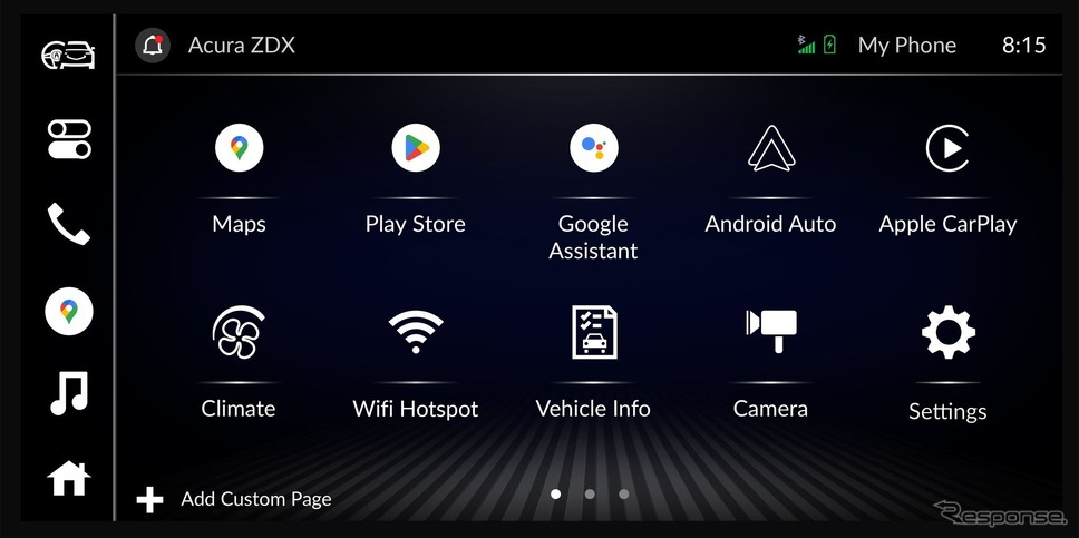 アキュラ ZDX に車載化される「Google built-in （グーグル・ビルト・イン）」