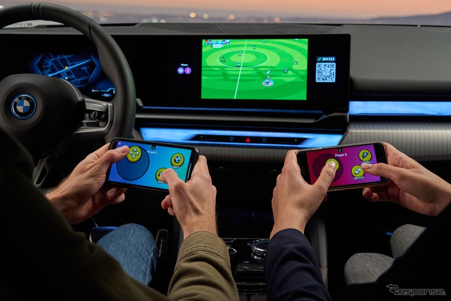 BMW 5シリーズ 新型の車内で可能になる「AirConsole」によるゲーム体験