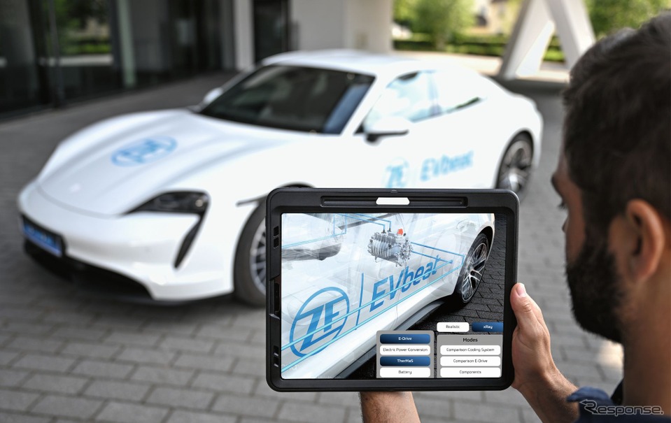 ZFのコンセプトカー『EVbeat』（ポルシェ・タイカンがベース）