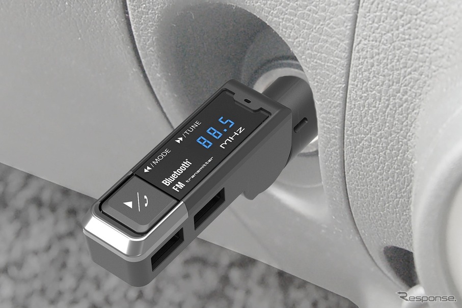 Kashimura・Bluetooth FMトランスミッター USB2ポート 4.8A スリム（KD-254）