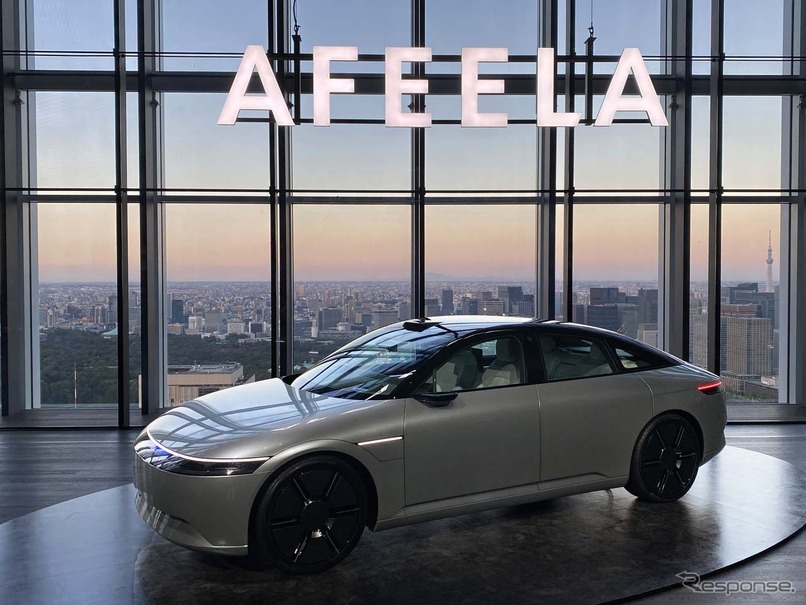 日本で初公開されたソニー・ホンダモビリティのスマートEV「AFEELA」のプロトタイプ第一号モデル