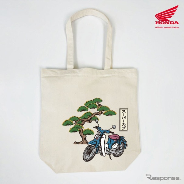スーパーカブ浮世絵風トートバッグ