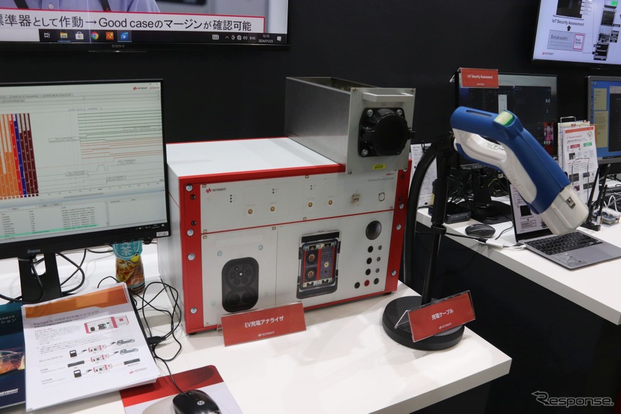 EV充電アナライザ「SL1040A」のモック（キーサイト・テクノロジー／オートモーティブワールド2024）