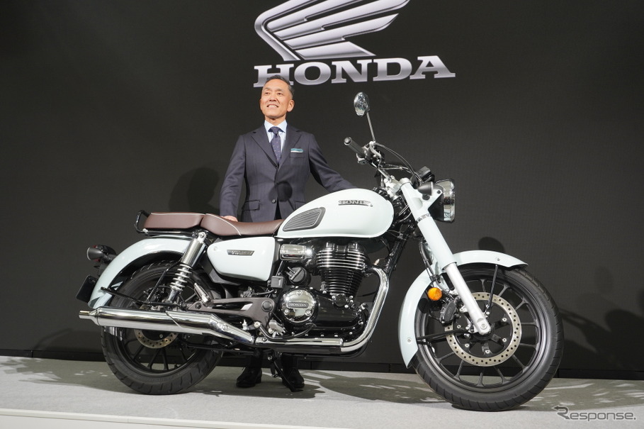 ホンダ GB350Cとホンダモーターサイクルジャパン 室岡克博社長（東京モーターサイクルショー2024）