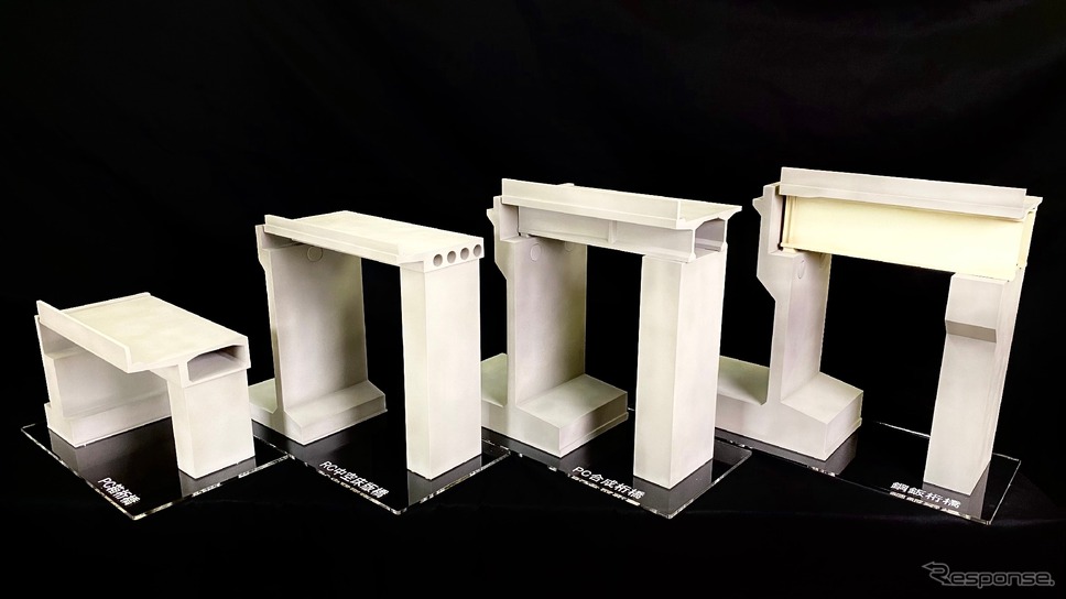 4種類の橋梁ミニチュア模型を製作