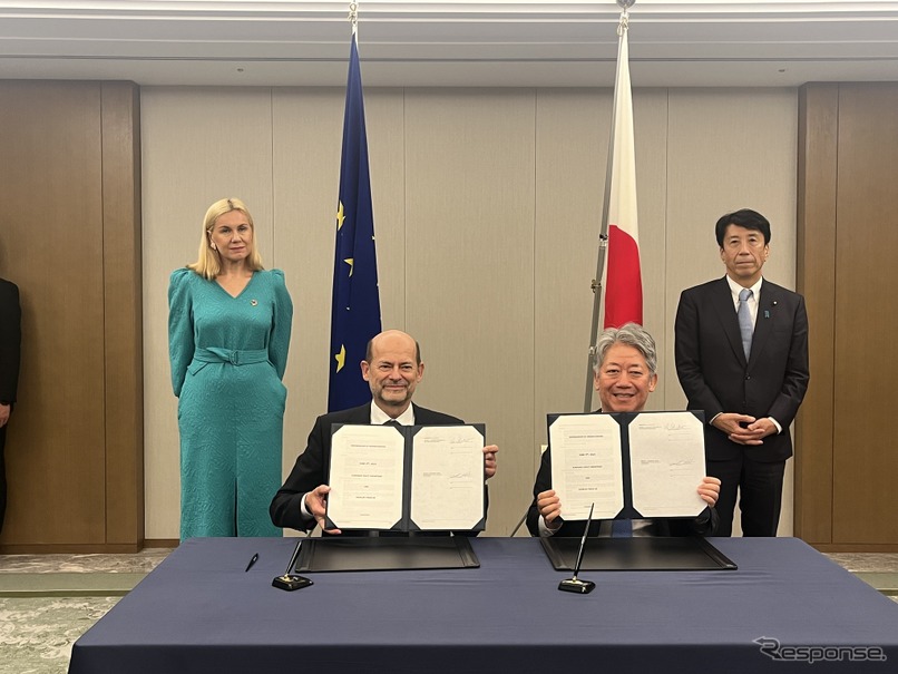 欧州における液化水素ステーションの輸送網の構築に向けた協力に関する覚書を締結したダイムラートラックと川崎重工