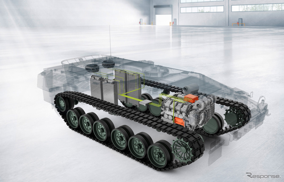 ロールスロイスの軍用車向け10気筒ハイブリッド