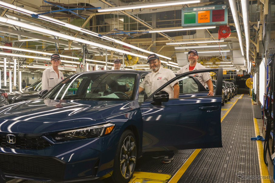 ホンダのカナダ工場で生産が開始されたシビック・ハイブリッド の2025年モデル