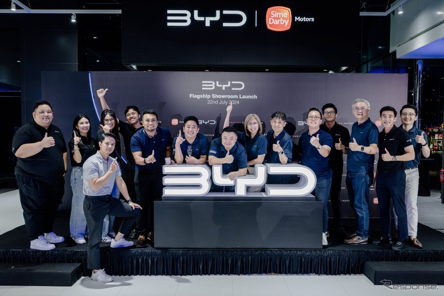 BYDの旗艦ショールームがシンガポールに開設
