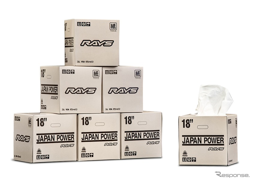 RAYS WHEEL PACKAGE TISSUE BOX 24S IVORY
