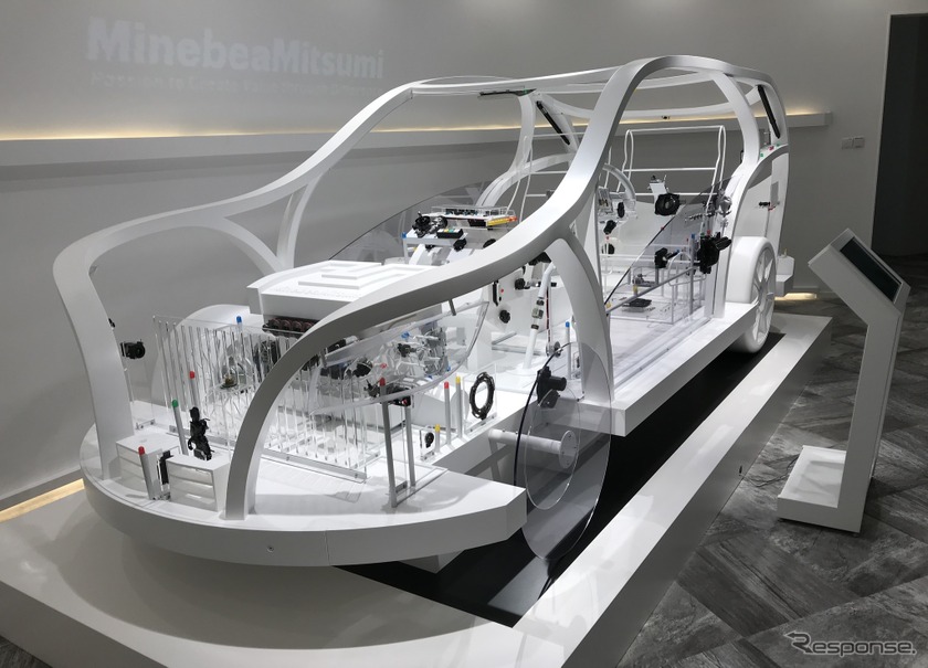 ミネベアミツミが「第22回 学生フォーミュラ日本大会2024」に出展：製品を配したモックアップ