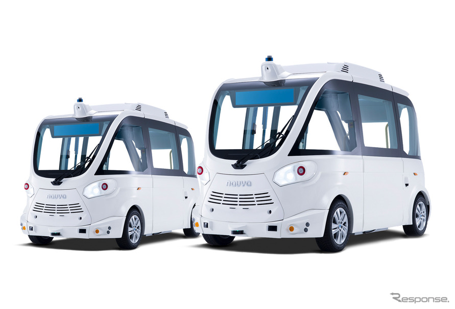 沖縄県南城市を走る自動運転EVバスのイメージ